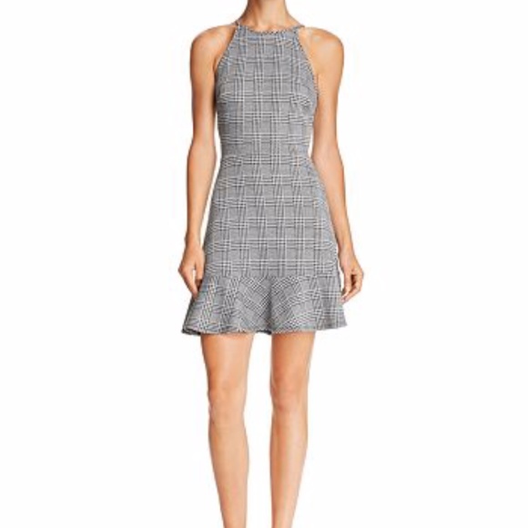 AQUA Glen Plaid Flounce-Hem Dress - 100% Exclusive - Picture 1 of 3